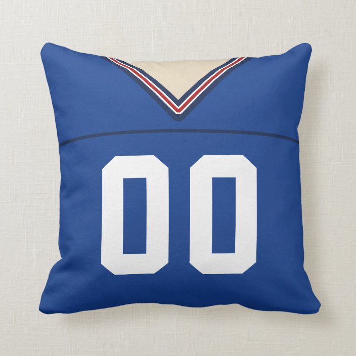 Customisable Football Jersey Pillow Cushion, LAX Zazzle.co.uk
