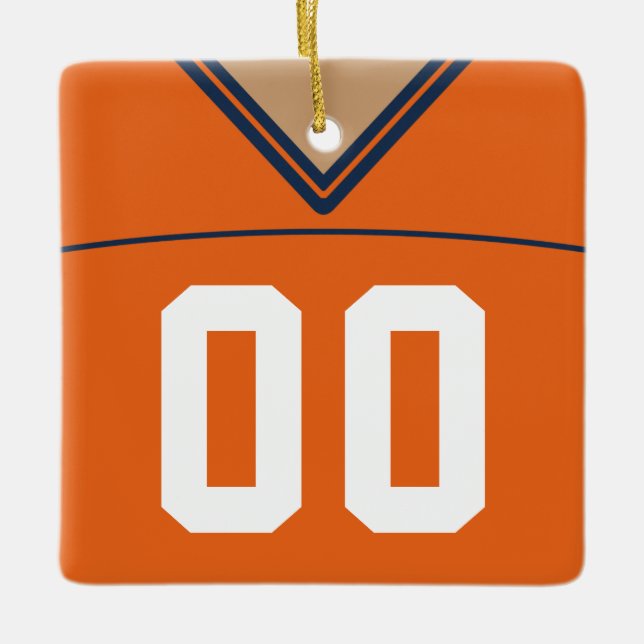 Customisable Football Lacrosse Jersey Ornament (Front)