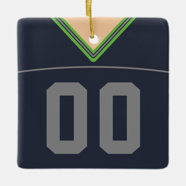 Customisable Football Lacrosse Jersey Ornament (Front)