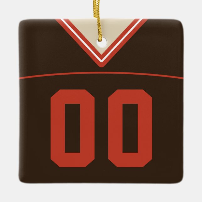 Customisable Football Lacrosse Jersey Ornament (Front)