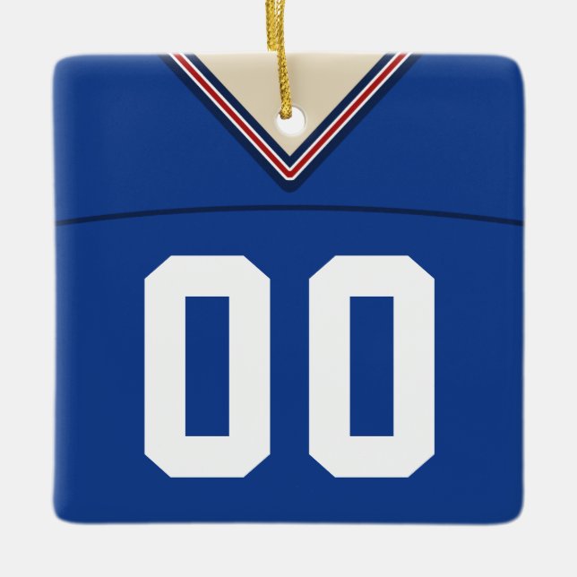 Customisable Football Lacrosse Jersey Ornament (Front)