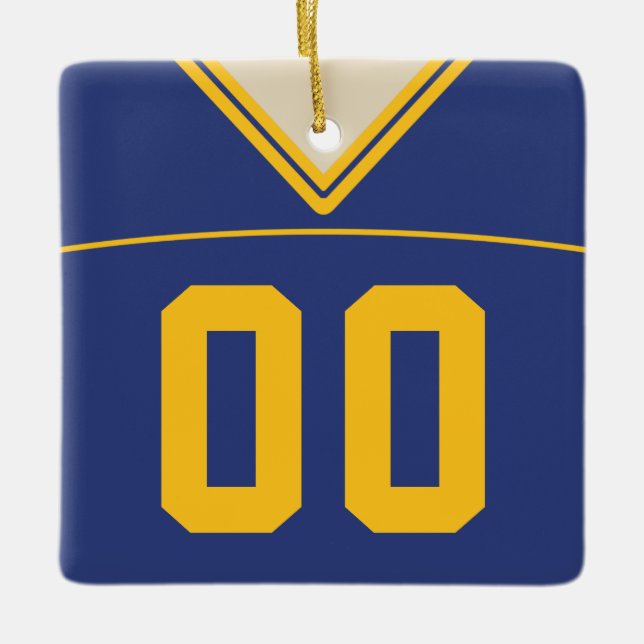 Customisable Football Lacrosse Jersey Ornament (Front)