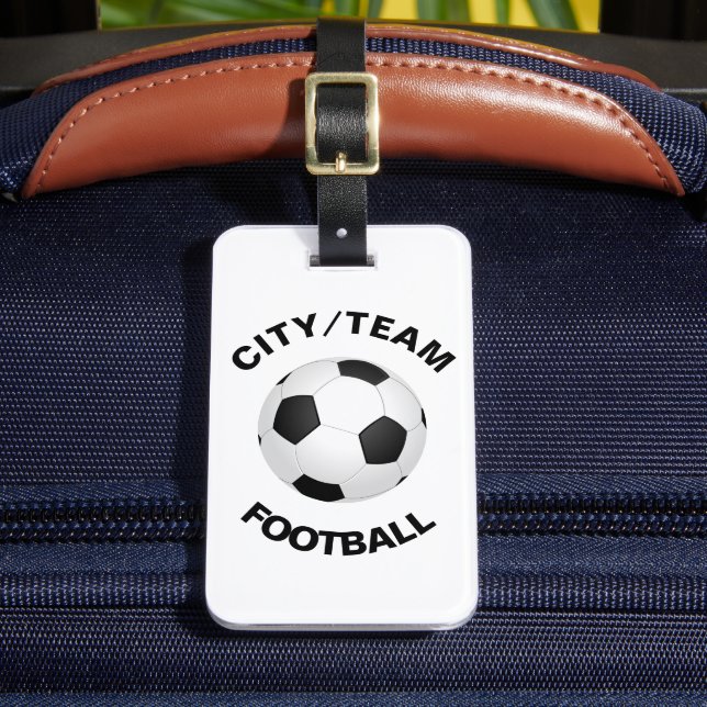 Customisable Football Luggage Tag (Front Insitu 2)
