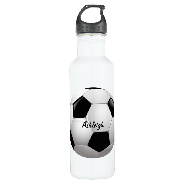Customisable Football Soccer Ball 710 Ml Water Bottle (Front)