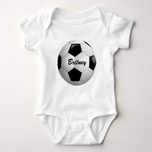 Customisable Football Soccer Ball Baby Bodysuit