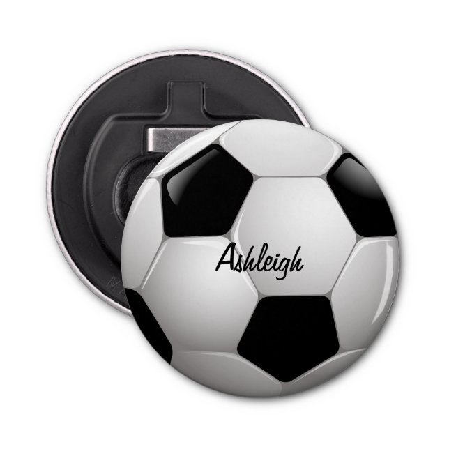 Customisable Football Soccer Ball Bottle Opener (Front)