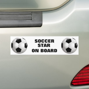 Customisable Football Soccer Ball Bumper Sticker