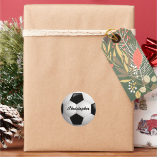 Customisable Football Soccer Ball Classic Round Sticker