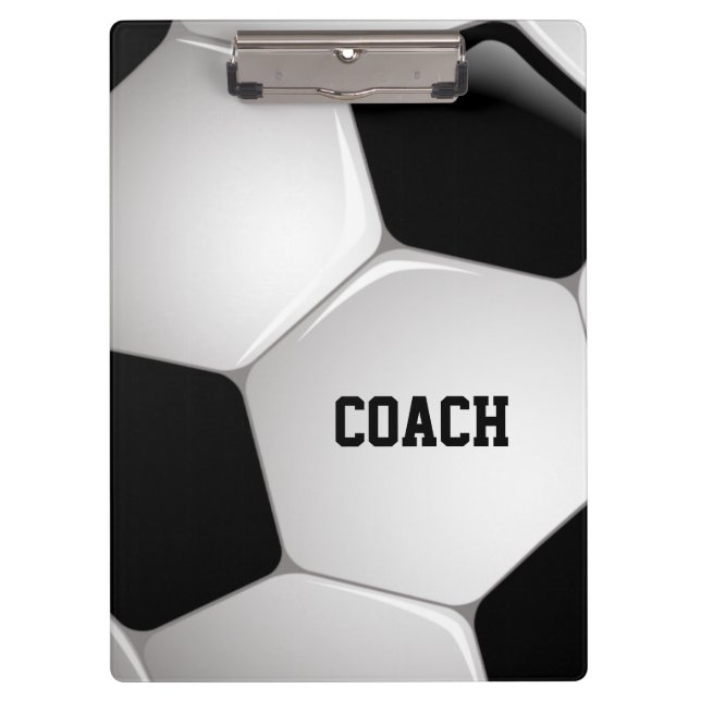 Customisable Football Soccer Ball Coach Clipboard (Front)