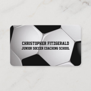 Customisable Football Soccer Ball Coaching Business Card