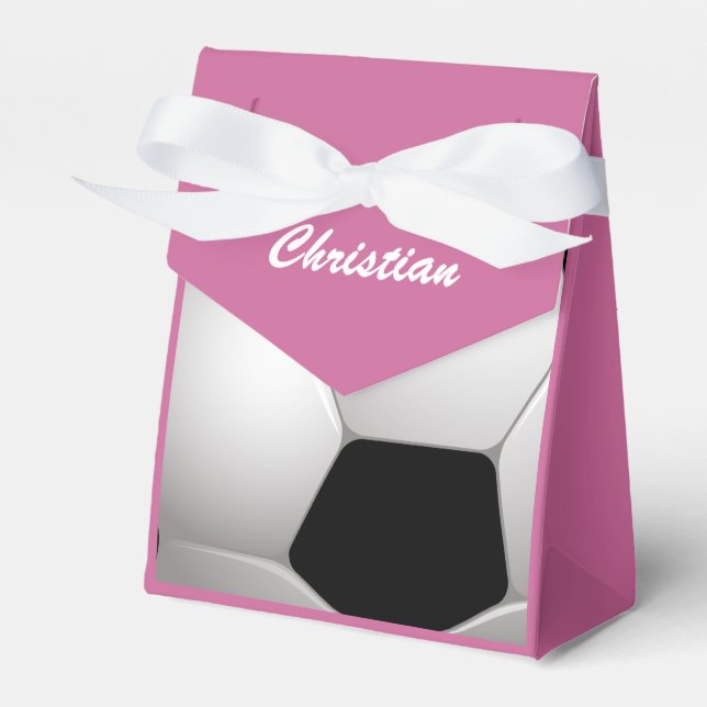 Customisable Football Soccer Ball Favour Box (Front Side)