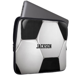 Customisable Football Soccer Ball Laptop Sleeve