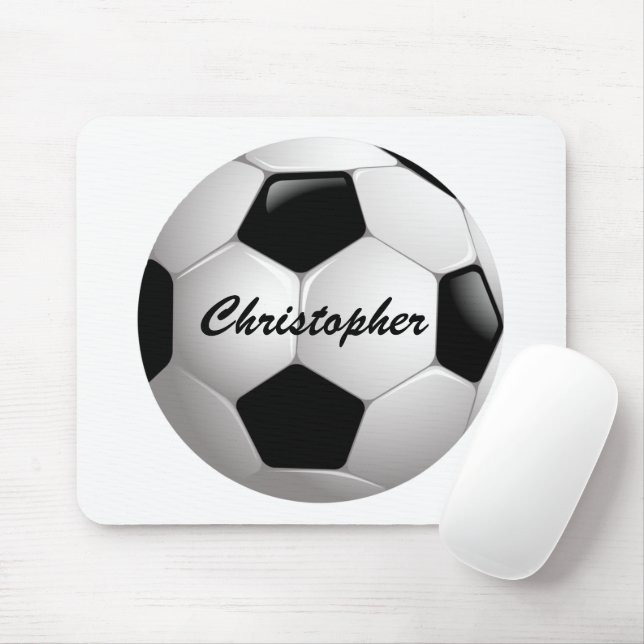 Customisable Football Soccer Ball Mouse Mat (With Mouse)