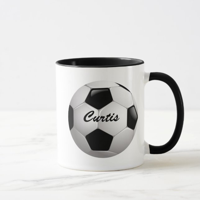 Customisable Football Soccer Ball Mug (Right)