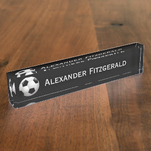 Customisable Football Soccer Ball Nameplate