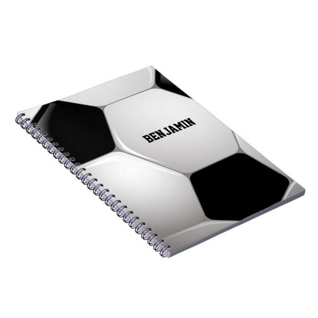 Customisable Football Soccer Ball Notebook (Right Side)