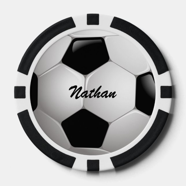 Customisable Football Soccer Ball Poker Chips (Front)