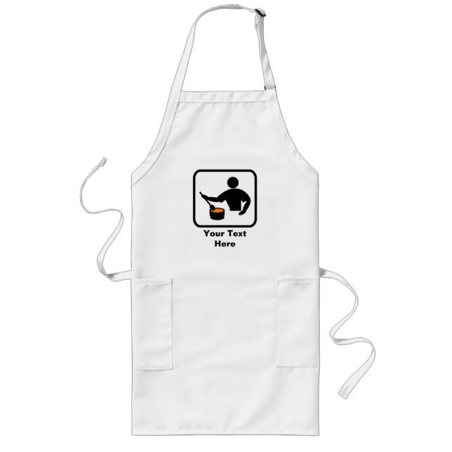 Customisable for a Man who Cooks Long Apron (Front)