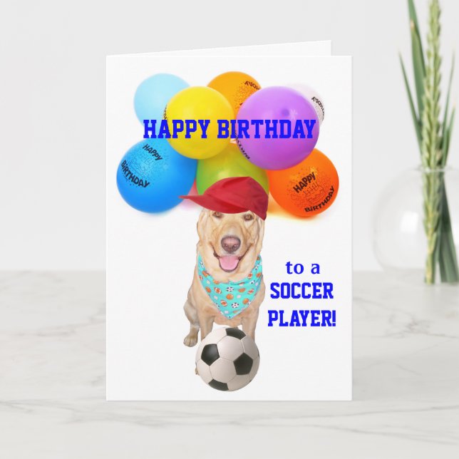 Customisable for Child Who Plays Soccer Card (Front)