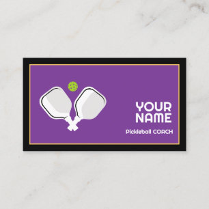 Customisable for pickleball coach business card
