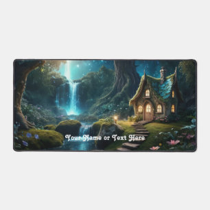 Customisable Forest Waterfall Cottage Desk Mat