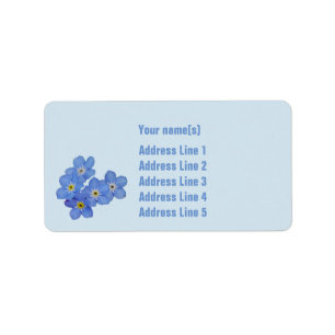 Customisable Forget-me-not Address Labels