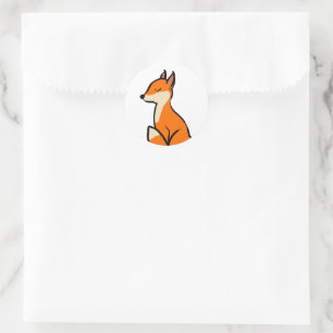 Customisable Fox Classic Round Sticker