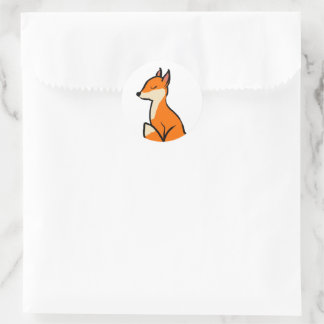 Customisable Fox Classic Round Sticker
