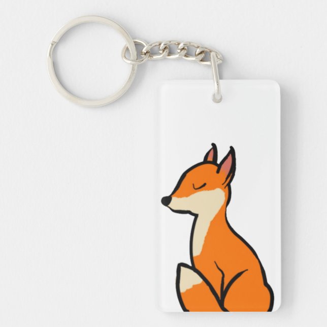 Customisable Fox Key Ring (Front)
