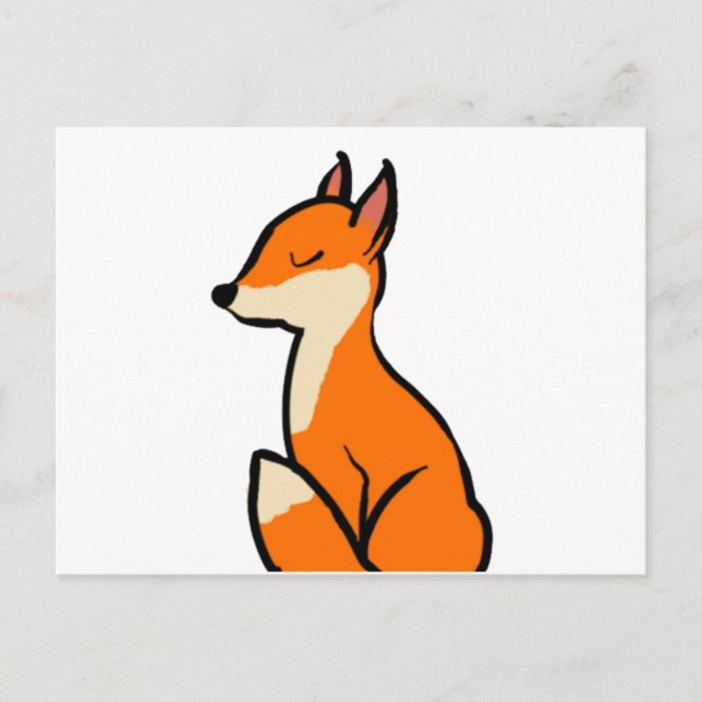 Customisable Fox Postcard (Front)