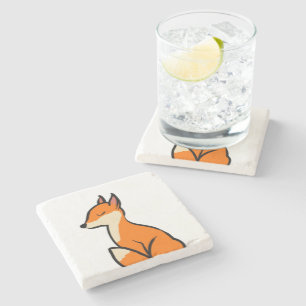 Customisable Fox Stone Coaster