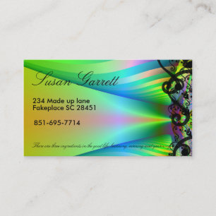 customisable fractal business card