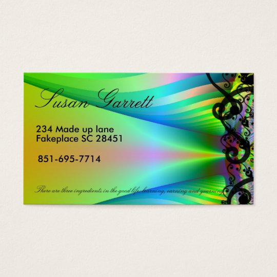 customisable fractal business card