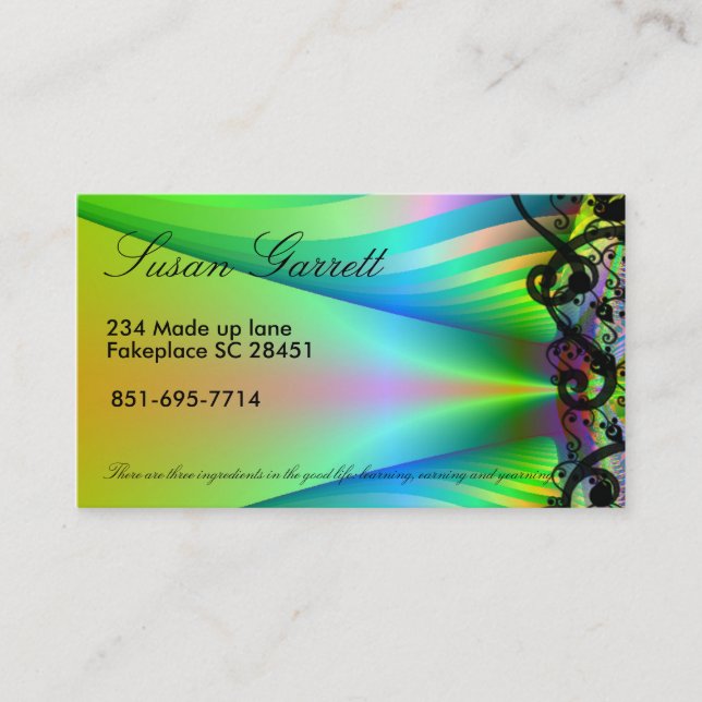 customisable fractal business card (Front)