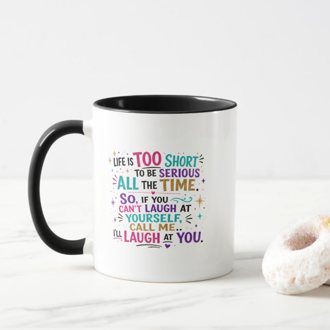 Customisable French Bull Dog Funny Mug (With Donut)