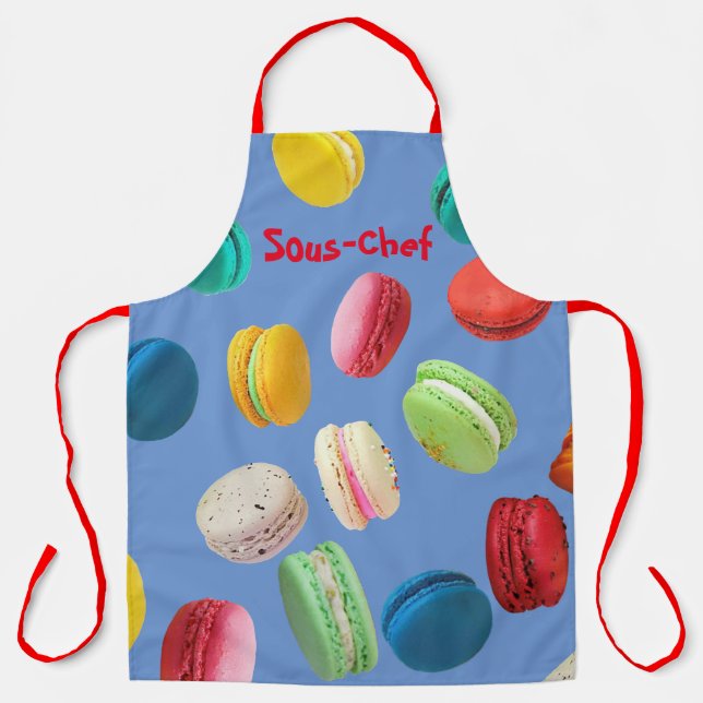 Customisable 'French Macarons' Apron (Front)
