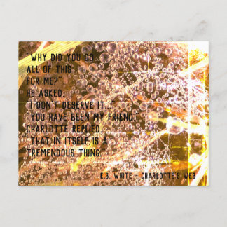 Customisable Friendship Quote - Charlotte's Web Postcard