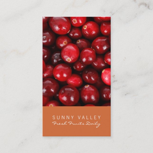 Customisable Fruit Closeup Retail Wholesale Business Card (Front)