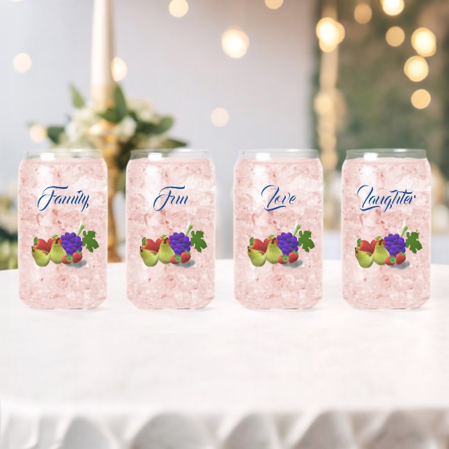 Customisable Fruit Themed Drinkware Set Can Glass (Insitu (Wedding))