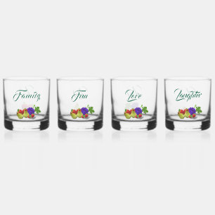 Customisable Fruit Themed Drinkware Set Whiskey Glass