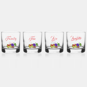 Customisable Fruit Themed Drinkware Set Whiskey Glass
