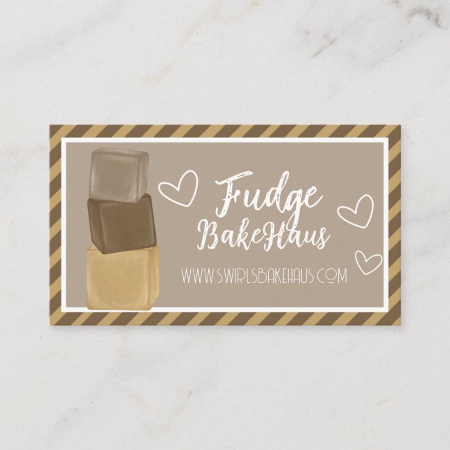 Customisable Fudge Business Cards (Front)