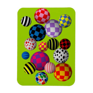 Customisable Fun & Colourful Balls Magnet