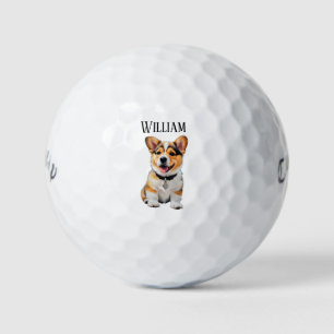 Customisable Fun Corgi Golf Balls Dog Lovers Gift