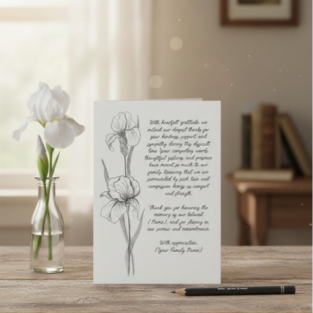 Customisable Funeral Thank You Card (Creator Uploaded)