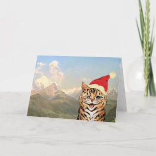 Customisable Funny Cat Christmas Card