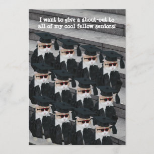 Customisable Funny Cat Graduation Party Invitation