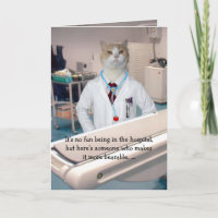 Customisable Funny Cats/Kitties Get Well