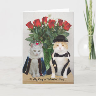 Customisable Funny Cats Valentine Holiday Card