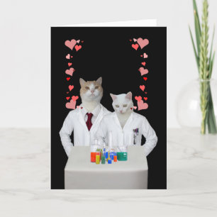 Customisable Funny Chemistry Cats Holiday Card